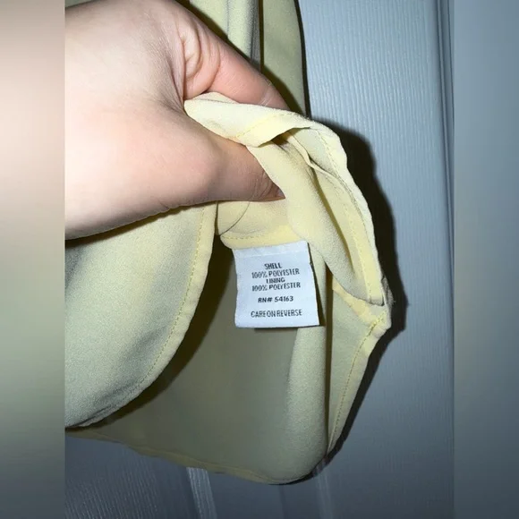 Calvin Klein Soft Yellow Blouse - Picture 3 of 5